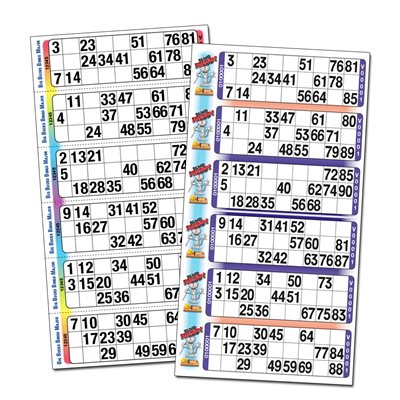 THEMED SINGLE TICKETS LOOSE - NOT PERFED SPEED-ee SEVEN (7 NUMBERS PER TICKET)