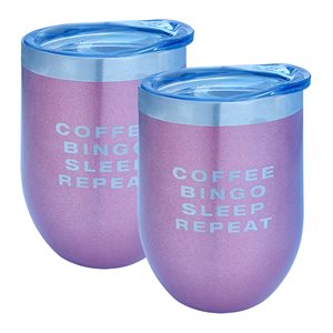 REUSABLE DRINK CUP INSULATED STAINLESS STEEL 340ml