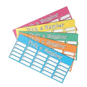 LUCKY NUMBER / PICK A NUMBER GAME CARD 1-25